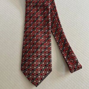 Red Geometric Men's Neck Tie